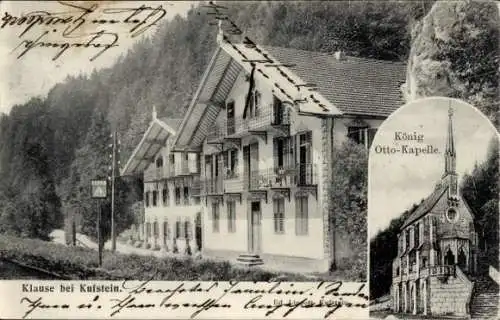 Ak Kufstein in Tirol, Gasthaus Klause, König Otto-Kapelle