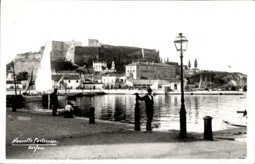 Foto Ak Korfu Griechenland, Neue Festung, Hafen