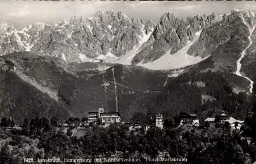 Ak Innsbruck in Tirol, Hungerburg, Nordkettenbahn, Hotel Mariabrunn