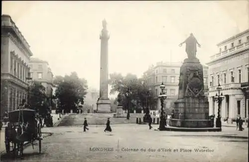 Ak London City England, Waterloo Place, Crimean Memorial