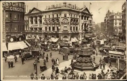 Ak West End London City England, Piccadilly Circus