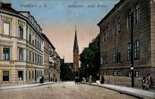 Ak Frankfurt an der Oder, Stiftsplatz, Katholische Kirche