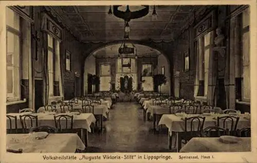 Ak Bad Lippspringe in Westfalen, Volksheilstätte Auguste Viktoria Stift, Speisesaal Haus I