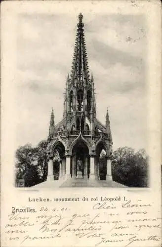 Ak Laeken Brüssel Brüssel, Denkmal von König Leopold I.