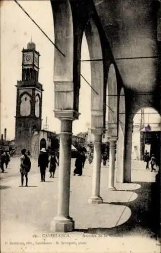 Ak Casablanca Marokko, Les Arcades de la Kissaria, Arkaden