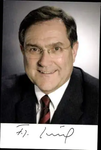 Foto Dr. Franz Jung, Verteidigungsminister, Autogramm