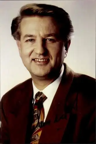 Foto Klaus Lement, Sozialminister Mecklenburg-Vorpommern, Autogramm