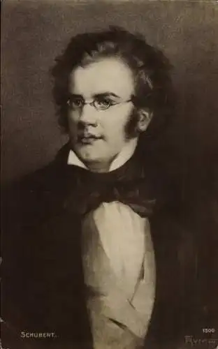 Künstler Ak Rumpf, Österreichischer Komponist Franz Schubert, Portrait