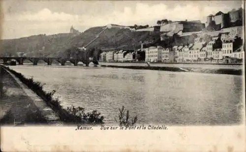 Ak Namur Wallonien, Brücke, Zitadelle