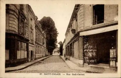 Ak Saint Calais Sarthe, Rue Sadi-Carnot