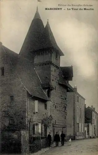 Ak Marcigny Saône et Loire, La Tour du Moulin