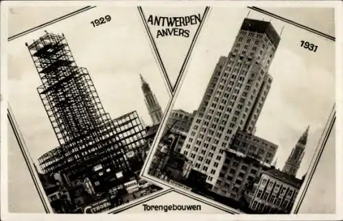 AK Anvers Antwerpen Flandern Belgien, Turmgebäude