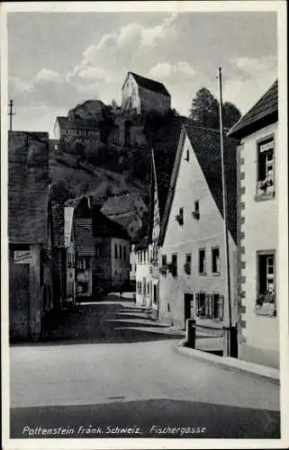 Ak Tüchersfeld Pottenstein Oberfranken, Fischergasse