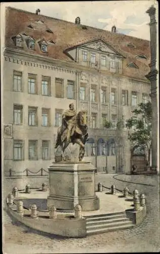 Ak Nürnberg in Mittelfranken, Denkmal Kaiser Wilhelm I, Egidienplatz