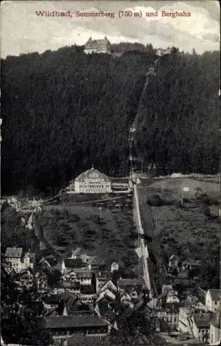 Ak Bad Wildbad im Schwarzwald, Sommerberg, Bergbahn