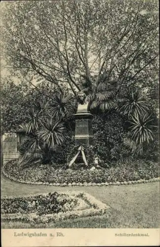 Ak Ludwigshafen am Rhein, Schillerdenkmal