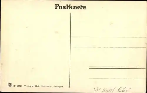 Ak Remagen am Rhein, alte Pfarrkiche, 12. Jahrhundert, Tor, Karren, Hund, Personen