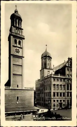 Ak Augsburg in Schwaben, Perlach, Rathaus