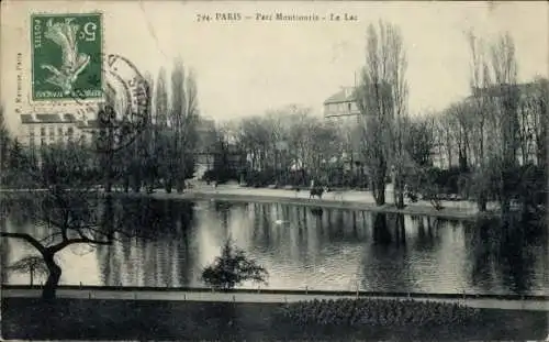 Ak Paris XIV, Parc Montsouris, Le Lac