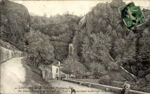 Ak Rochetaillée Loire, Environs de S. Etienne, Les aeux Ravies