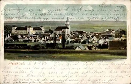 Litho Messkirch Meßkirch in der Schwäbischen Alb Baden, Panorama