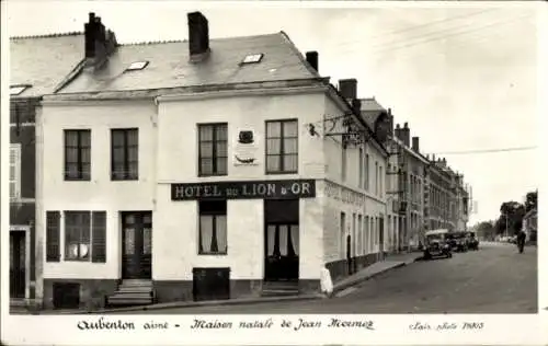 Ak Aubenton Aisne, Geburtsort von Jean Niermoz, Hotel au Lion d'Or