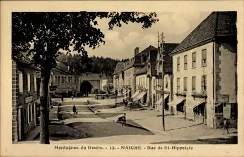 Ak Maiche Doubs, Rue de Sainte Hippolyte