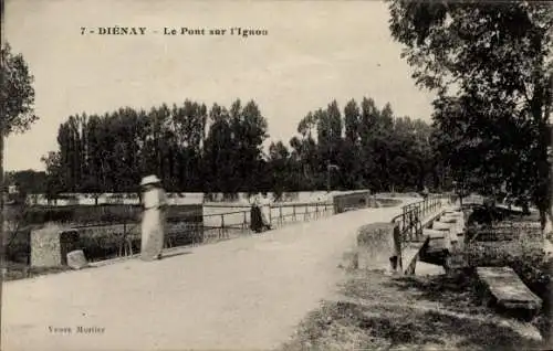 Ak Diénay Dijon Côte d'Or, Le Pont sur l'Ignon