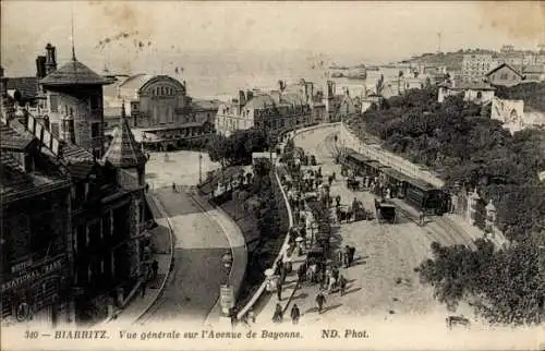 Ak Biarritz Pyrénées Atlantiques, Gesamtansicht der Avenue de Bayonne