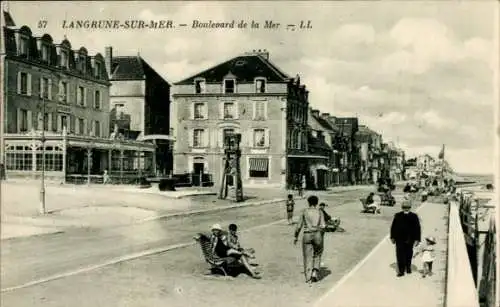 Ak Langrune sur Mer Calvados, Boulevard de la Mer