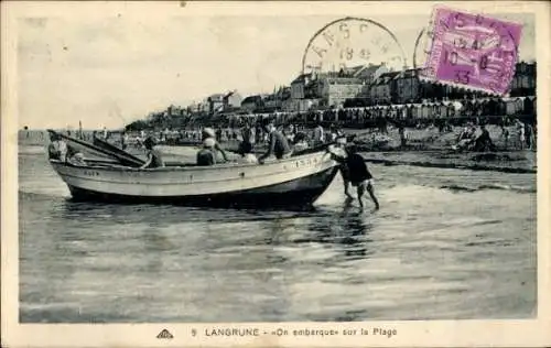 Ak Langrune sur Mer Calvados, wir begeben uns zum Strand