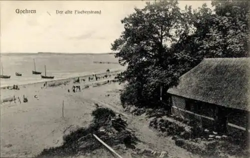 Ak Ostseebad Göhren auf Rügen, Der alte Fischerstrand