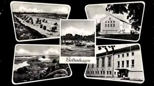 Ak Ostseebad Boltenhagen, Teilansichten, Strand, Kurhaus