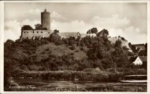 Ak Schönburg an der Saale Burgenlandkreis, Burg