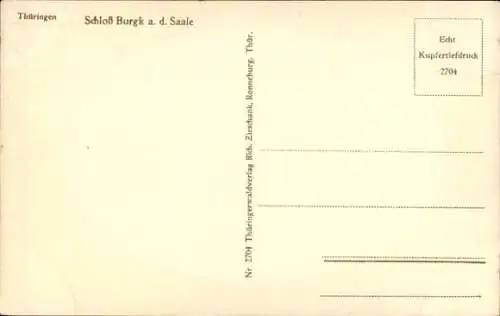 Ak Burgk Schleiz in Thüringen, Schloss Burgk an der Saale