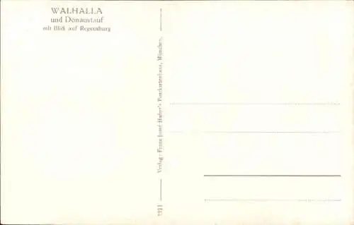 Ak Donaustauf in der Oberpfalz, Walhalla bei Regensburg, Donaulauf, Panorama