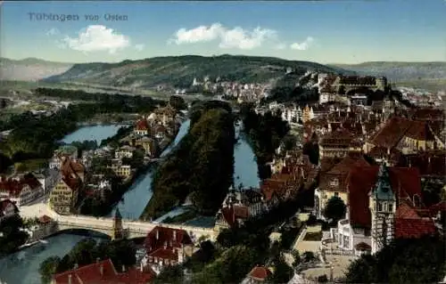 Ak Tübingen am Neckar, Blick von Osten