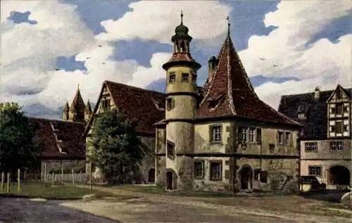 Künstler Ak Rothenburg ob der Tauber Mittelfranken, Das Hegereiterhaus, WIRO 2374 A