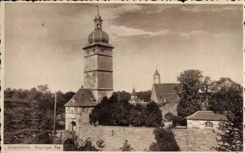 Ak Dinkelsbühl in Mittelfranken, Segringer Tor, Türme, Stadtmauer