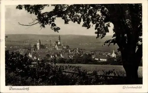 Ak Donauwörth in Schwaben Bayern, Gesamtansicht