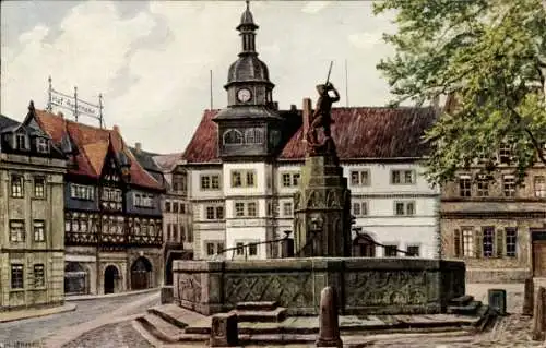 Ak Eisenach in Thüringen, Marktplatz