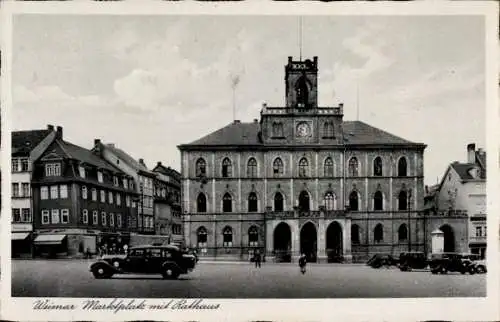 Ak Weimar in Thüringen, Marktplatz, Rathaus