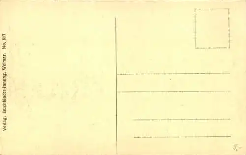 Ak Weimar in Thüringen, Schillerhaus, Gänsebrunnen