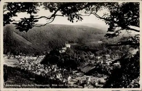 Ak Schwarzburg im Schwarzatal, Blick vom Trippstein