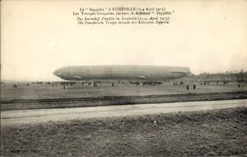 Ak Luneville Meurthe et Moselle, Luftschiff Zeppelin