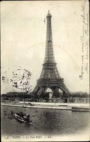 Ak Paris VII, La Tour Eiffel, Eiffelturm