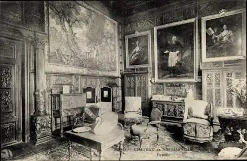 Ak Falaise Calvados, Château de Versainvile, Raucherzimmer