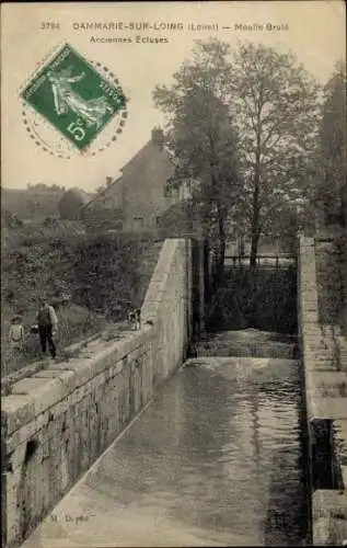 Ak Dammarie-sur-Loing Loiret, Moulin Brulé