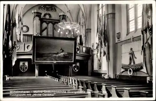 Ak Wilhelmshaven in Niedersachsen, Orgel, Niobedenkmal, Marine Gedächtniskirche