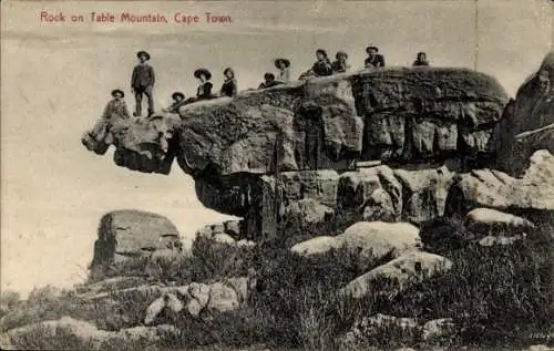 Ak Cape Town Kapstadt Südafrika, Rock auf dem Tafelberg